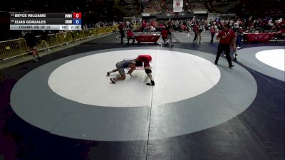 157 lbs Champ. Rd Of 32 - Bryce Williams, Coachella Valley Wrestling Club vs Elias Gonzales, Sanger High School Wrestling