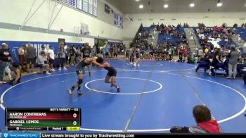 132 lbs Cons. Round 4 - Gabriel Lemos, Temecula vs Aaron Contreras, Pounders WC