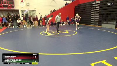 130 lbs Cons. Round 1 - Audrey Bulechek, Clear Creek-Amana vs Madison Poll, Central DeWitt