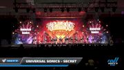 Universal Sonics - Secret [2022 L1 Youth - Medium Day 3] 2022 Spirit Sports Palm Springs Grand Nationals