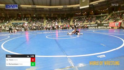 76 lbs Round Of 16 - Bexton Timm, Moyer Elite vs Van Richardson, Prodigy Elite Wrestling