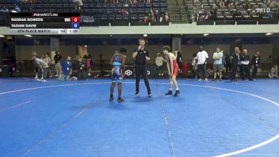 110 lbs 5th Place Match - Raddak Bowers, Wave Wrestling Club vs Tajuan Davis