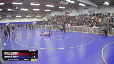 190 lbs Cons. Round 4 - Isaiah Parsons, All-Phase Wrestling vs Orinn Hubbard, Redmond High School