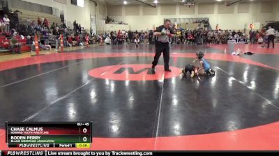 45 lbs Cons. Round 3 - Chase Calmus, Howard Youth Wrestling vs Boden Perry, Blaine Wrestling Association