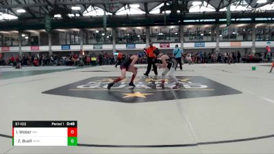 97-103 lbs Quarterfinal - Zaiden Buell, Martin Mean Machine vs Isaac Weber, Ringers