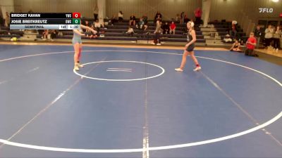 138-151 lbs Semifinal - Bridget Kavan, York Wrestling Club vs Josie Breitkreutz, Ord Wrestling Club