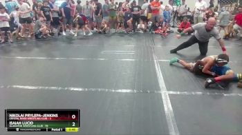 56 lbs Quarterfinal - Isaiah Lucio, Gladiator Wrestling Club vs Nikolai Prylepa-Jenkins, Crystal River Wrestling Club