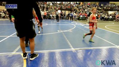 70 lbs Round Of 16 - Boston Nelson, Harrah Little League Wrestling vs Kannon VanDeven, Mustang Bronco Wrestling Club