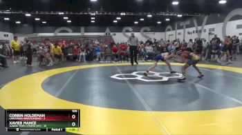 100 lbs 2nd Wrestleback (8 Team) - Corbin Holdeman, LAW/Crass Wrestling(WI) vs Xavier Mance, Junior Terps Xtreme (MY)