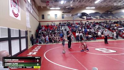 77 lbs Quarterfinal - Madox Bryan, Lake Stevens Wrestling Club vs Corbin Hume, Whatcom Wrestling Academy