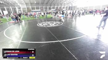 142 lbs Semifinal - Layanah De Leon, CA vs Lillian Kraiter, MT