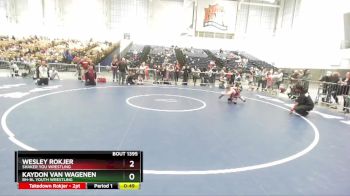 67 lbs Cons. Round 3 - Kaydon Van Wagenen, BH-BL Youth Wrestling vs Wesley Rokjer, Shaker You Wrestling