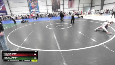 56 lbs Rd# 7- 10:45am Saturday Final Pool - Brody Owens, Michigan S.W.A.T vs Kolton Smith, Cali Red