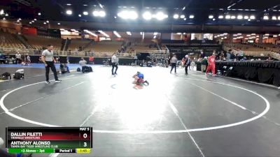 106 lbs 1st Place Match - Anthony Alonso, Tampa Bay Tiger Wrestling Club vs Dallin Filetti, Triangle Wrestling