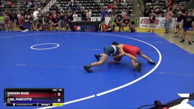 70 lbs Cons. Round 2 - Hudson Ruge, IA vs Cael Marcotte, CA