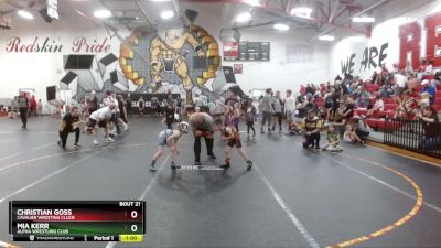 55/60/65 Round 2 - Christian Goss, Cavalier Wresting Clucb vs Mia Kerr, Alpha Wrestling Club