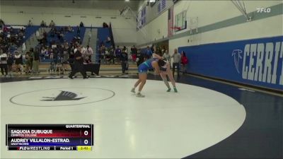 145 lbs Quarterfinal - Saquoia Dubuque, Cerritos College vs Audrey Villalon-Estrada, Unattached