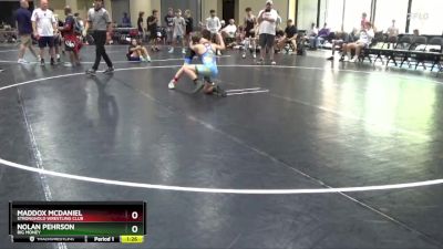 100 lbs Quarterfinal - Maddox McDaniel, Stronghold Wrestling Club vs Nolan Pehrson, Big Money