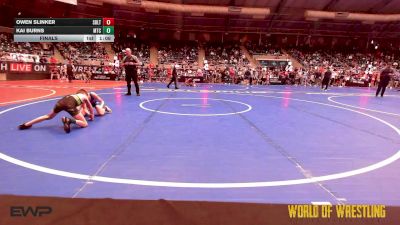 58 lbs Final - Owen Slinker, Sebolt Wrestling Academy vs Kai Burns, Minion Training Center