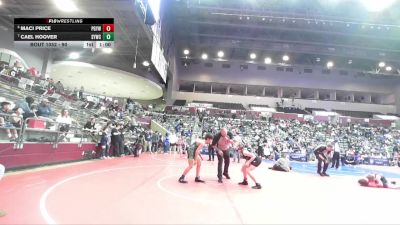 90 lbs Cons. Semi - Maci Price, Prairie Grove Youth Wrestling vs Cael Hoover, Springdale Youth Wrestling Club