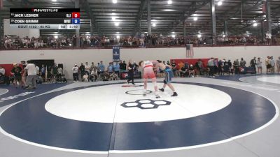 92 kg Champ. Rd Of 32 - Jack Lesher, Illinois vs Coen Grimm, West Virginia Regional Training Center