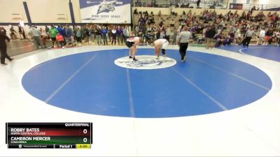 285 lbs Quarterfinal - Robby Bates, North Central College vs Cameron Mercer, Concordia