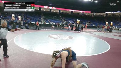 150 lbs Consi Of 16 #1 - Ezekiel Cherival, Hampden Charter High vs Connor Welock, Central Catholic