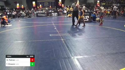 110 lbs Quarterfinal - Waylon Palmer, Albert Gallatin vs Travis Shearer, Lakeview