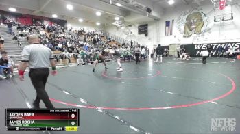 215 lbs Semifinal - Jayden Baer, Quartz Hill vs James Rocha, Thousand Oaks