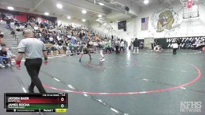 215 lbs Semifinal - Jayden Baer, Quartz Hill vs James Rocha, Thousand Oaks