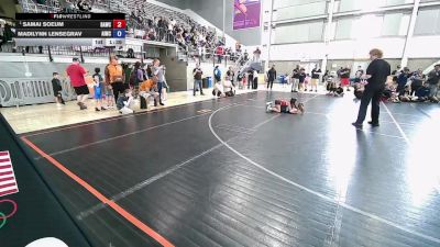 67 lbs Cons. Semis - Samai Soeum, Bethel AllStars Wrestling Club vs Madilynn Lensegrav, Askeo International Mat Club