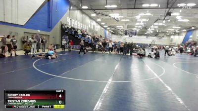 116 lbs Quarterfinal - Tristan Zorzakis, Charger Wrestling Club vs Brody Taylor, Team Prestige