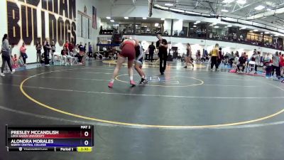 160A Cons. Round 4 - Presley McCandlish, Lock Haven University vs Alondra Morales, North Central College