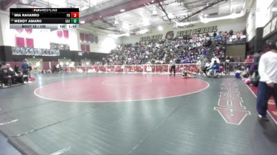 100 lbs Champ. Round 2 - Mia Navarro, Palm Desert vs Wendy Amaro, Santa Ana Valley