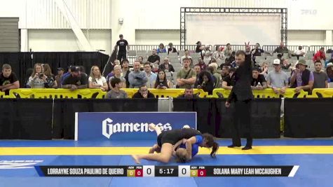 Solana Mary Leah McCaughen vs Lorrayne Souza Paulino De Queiro 2025 World IBJJF Jiu-Jitsu No-Gi Championship