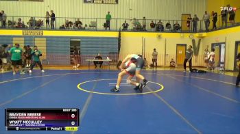 132 lbs Cons. Semi - Brayden Breese, Kanza FS/GR Wrestling Club vs Wyatt McCulley, Kansas City Training Center