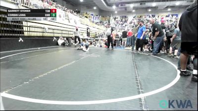 73 lbs Quarterfinal - Garrett Stoner, Team Guthrie Wrestling vs Corbin Long, Cowboy Wrestling Club