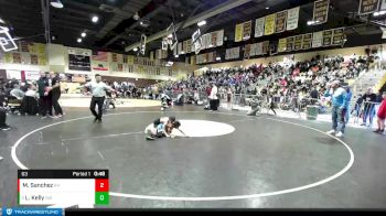 63 lbs Quarterfinal - Landyn Kelly, Granite WC vs Maverick Sanchez, Rough House