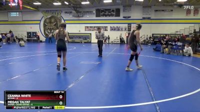 130 lbs Placement Matches (8 Team) - Ceanna White, BCLUW vs Megan Talyat, Xavier, Cedar Rapids