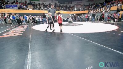 49 lbs Quarterfinal - Teagen Martinez, Carl Albert vs Mason Gregory, Choctaw Ironman Youth Wrestling