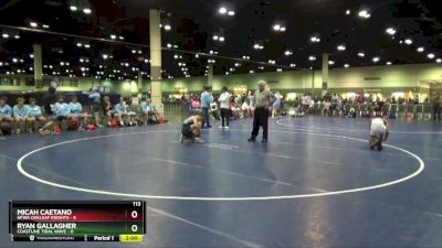 113 lbs Round 2 (16 Team) - Micah Caetano, NFWA Oakleaf Knights vs Ryan Gallagher, Coastline Tidal Wave