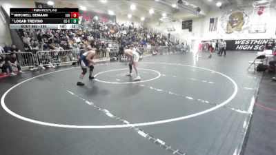 190 lbs Cons. Semi - Mitchell Semaan, Servite vs Logan Trevino, Calvary Chapel/SA