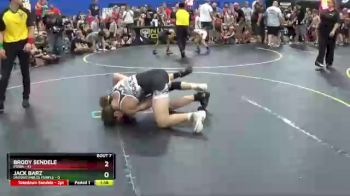 135 lbs Round 3 (6 Team) - Brody Sendele, POWA vs Jack Barz, Untouchables Purple