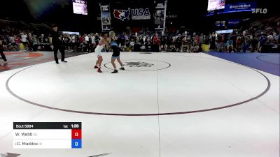 100 lbs Cons 16 #2 - William Webb, NJ vs Connor Maddox, IN