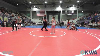 70-78 lbs Rr Rnd 3 - Adria Brigge, Mojo Grappling Academy vs Bree Leyba, Team Tulsa Wrestling Club