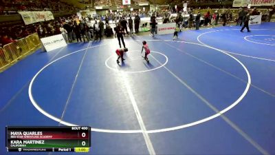 62 lbs Cons. Round 3 - Kara Martinez, California vs Maya Quarles, Red Star Wrestling Academy