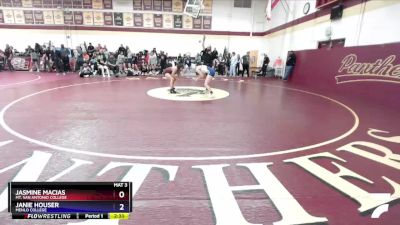 138 lbs Semifinal - Janie Houser, Menlo College vs Jasmine Macias, Mt. San Antonio College