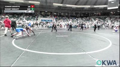 106 lbs Quarterfinal - Connor Gravette, Lions Wrestling Academy vs Rodney Nibblett, Broken Arrow Wrestling Club