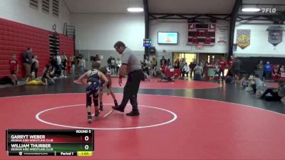 Round 5 - Garryt Weber, Keokuk Kids Wrestling Club vs William Thurber, Keokuk Kids Wrestling Club