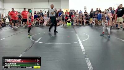 76 lbs Round 1 (4 Team) - Kaiden Crowley, U2 Journeymen Uprising vs Mason Reis, Buffalo Valley WC